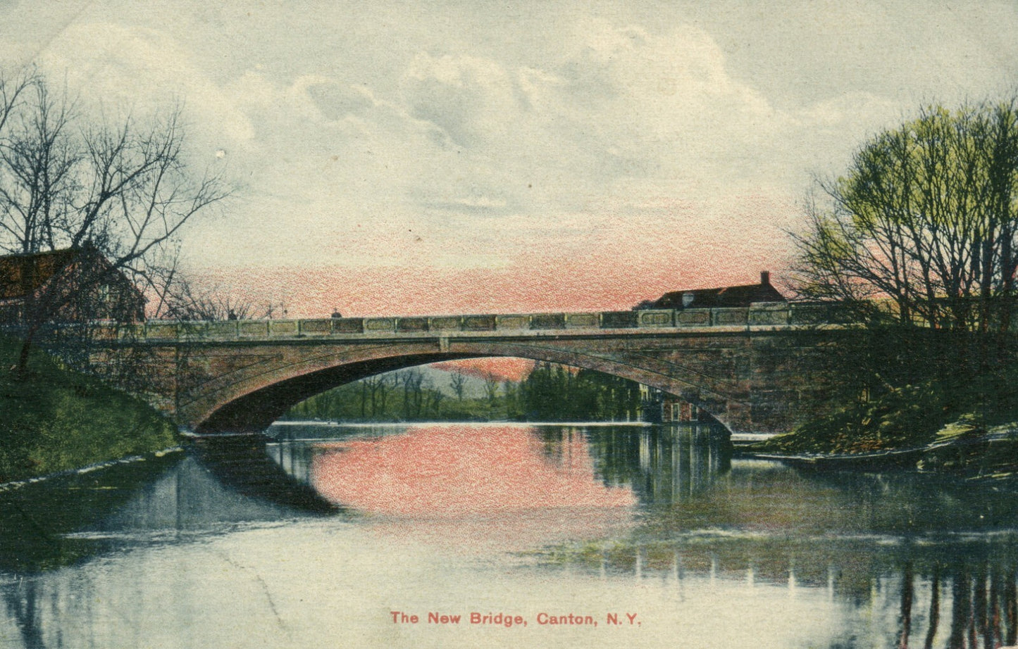 The New Bridge Canton Scenic View New York NY Postcard