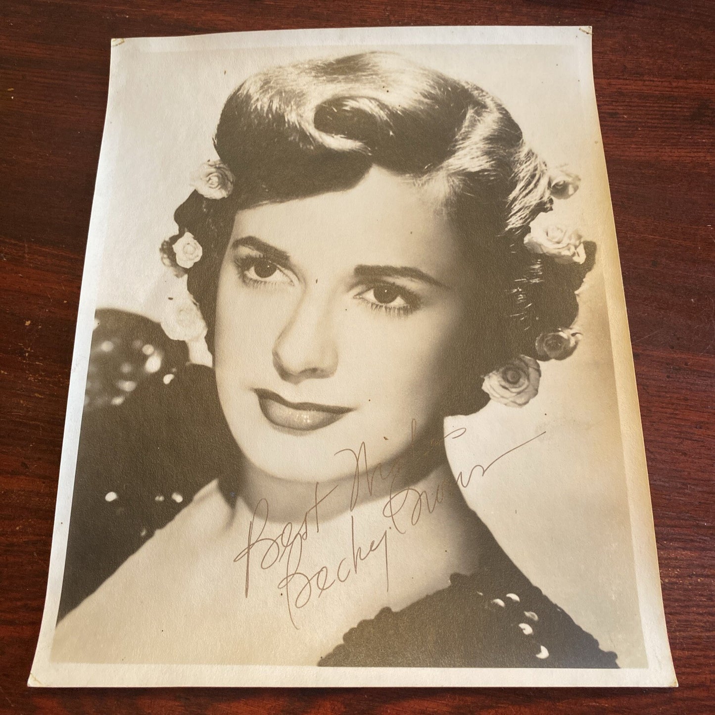Hollywood Movie star Becky Brown AUTOGRAPHED INK Real PHOTO 8 x 10