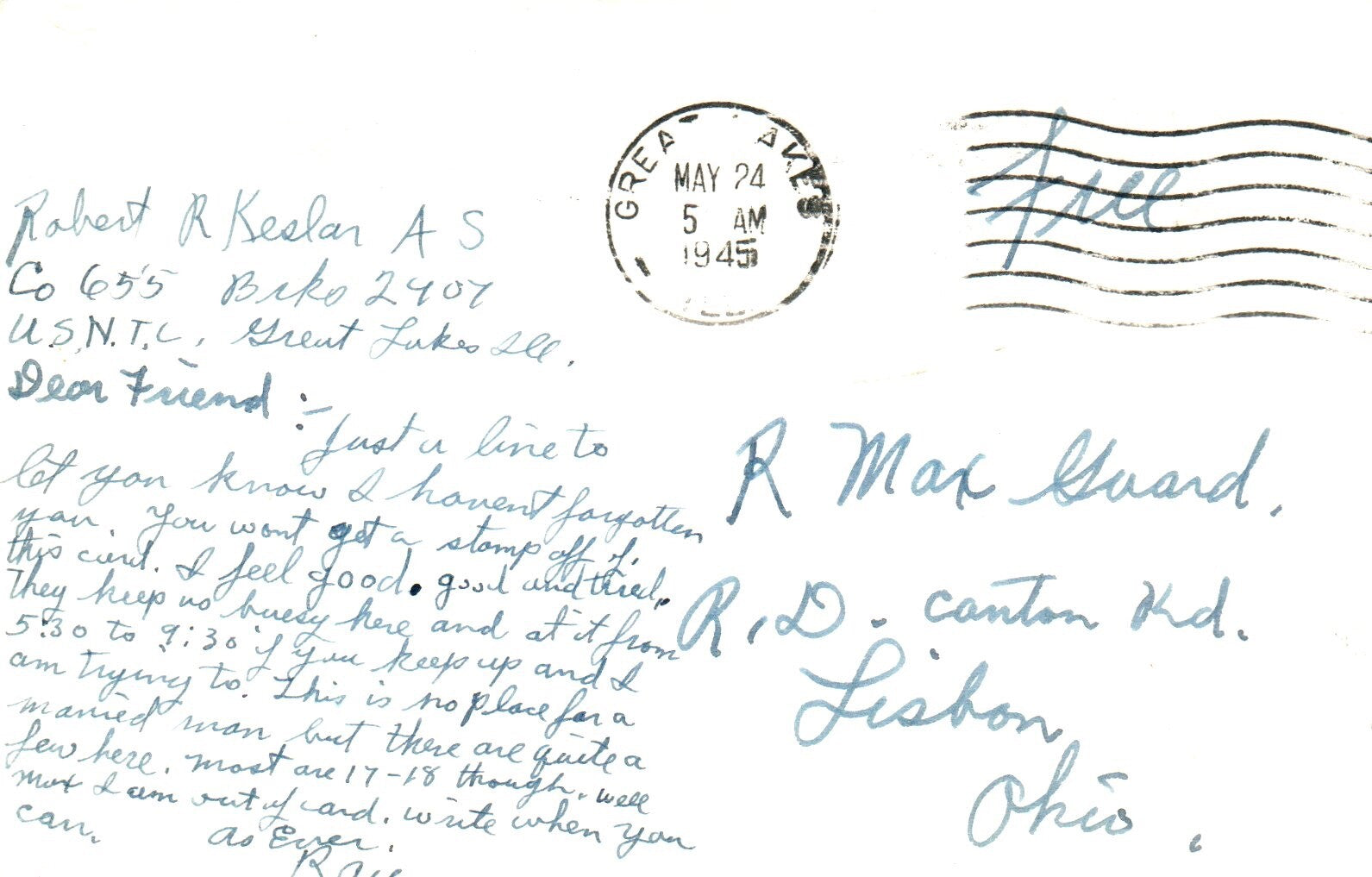 Martin PBM-3 Mariner Vintage Real Photo Airplane Postcard