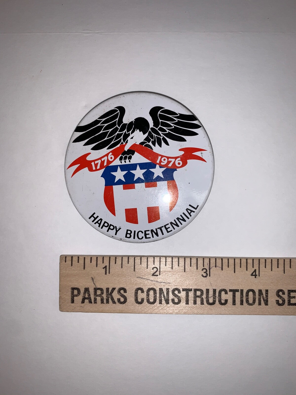  Vintage Happy Bi-Centennial 3" Pinback