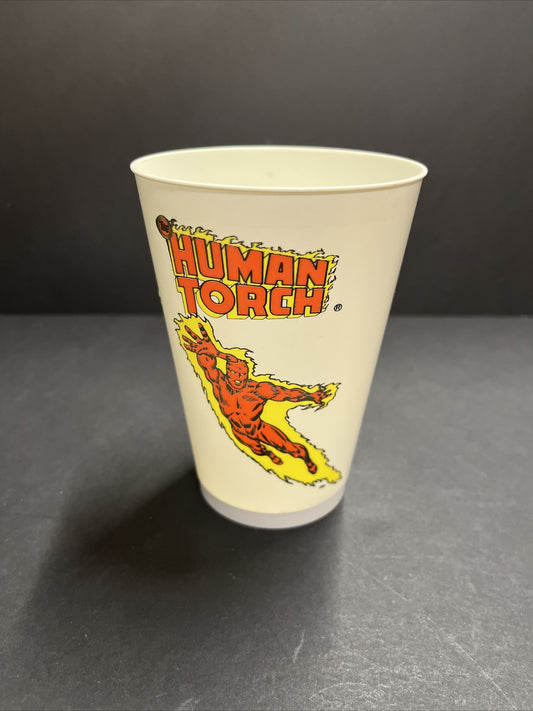 Vintage 1975 7-11 Plastic Slurpee Cup Marvel The Human Torch