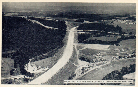 Showing Deep Fill with Clear Cut Ridge in Background Pennsylvania PA Postcard