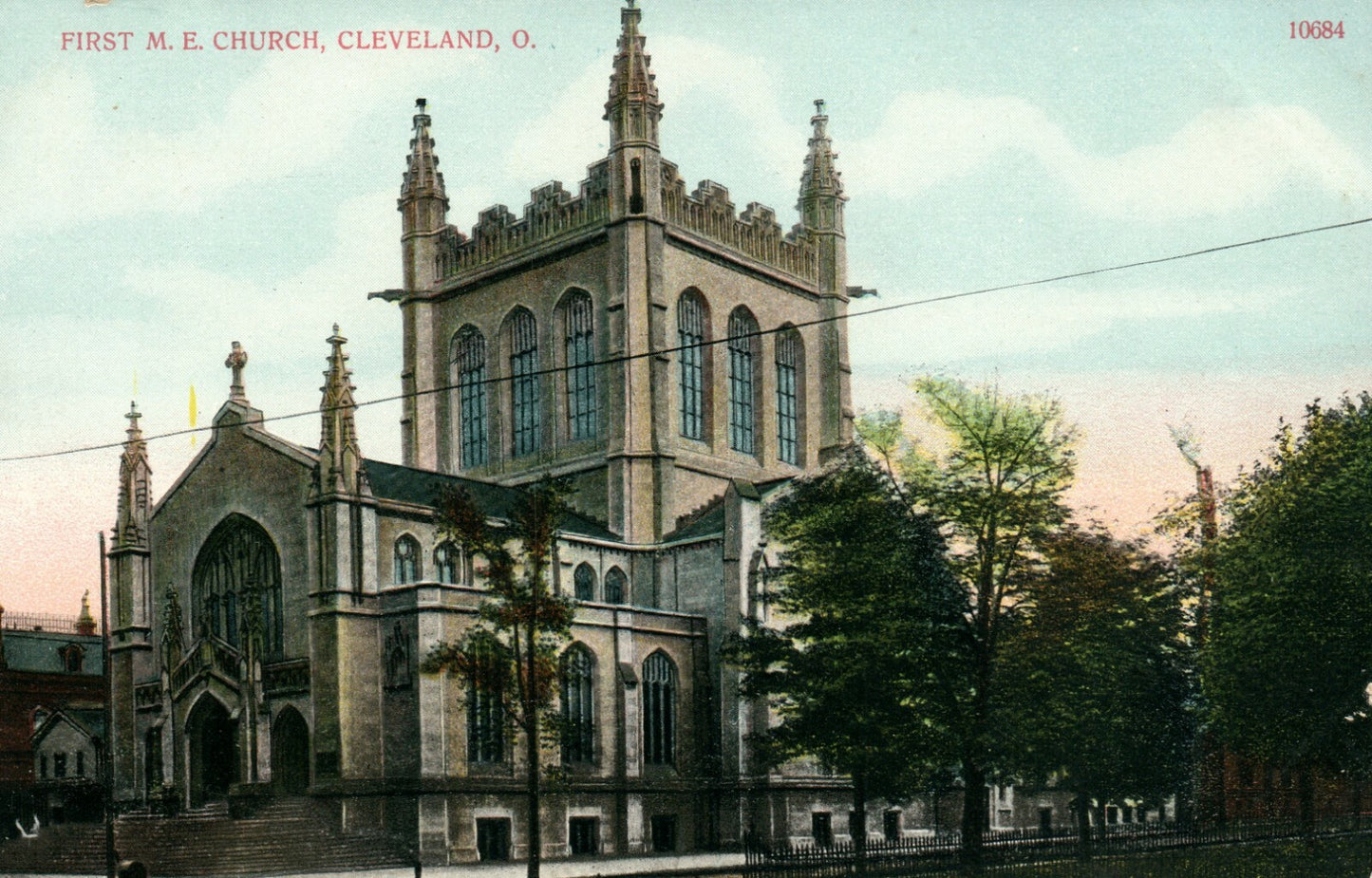 First Methodist ME Church Cleveland 10684 OH Ohio Postcard