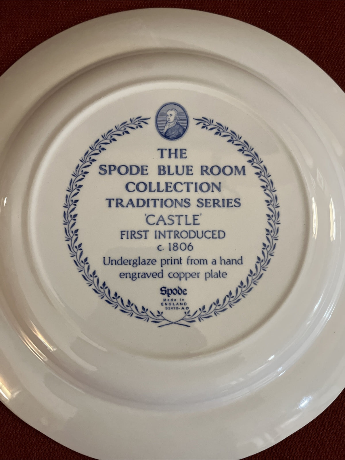 Vintage Spode Blue Room Collection Traditions Series Castle Plate