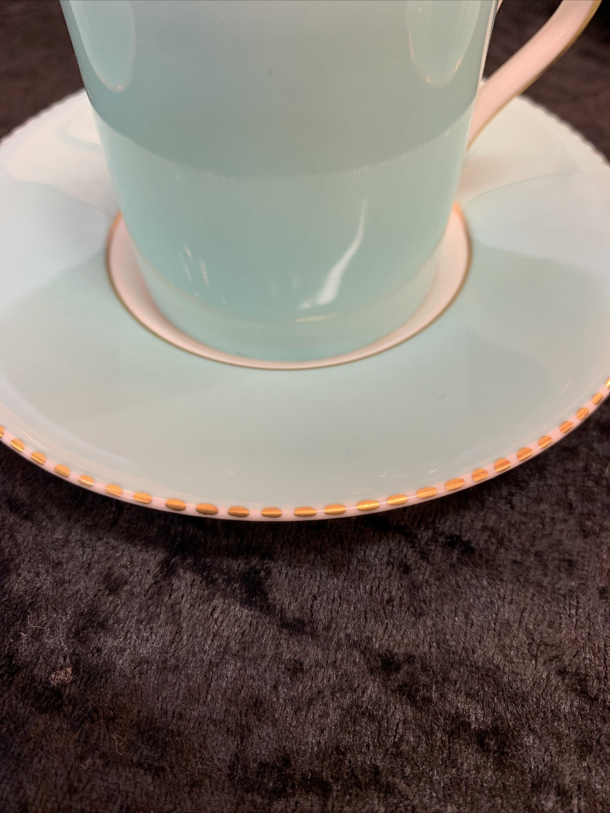 Vintage Set of 7 Wedgewood April Robins Egg Blue Demitasse Teacup and Saucers