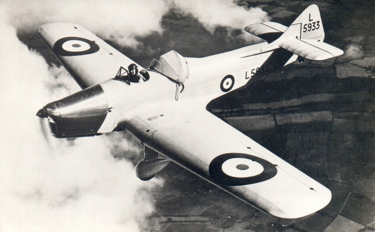 Miles M. 9 Master Royal Air Force Vintage Airplane Real Photo Postcard