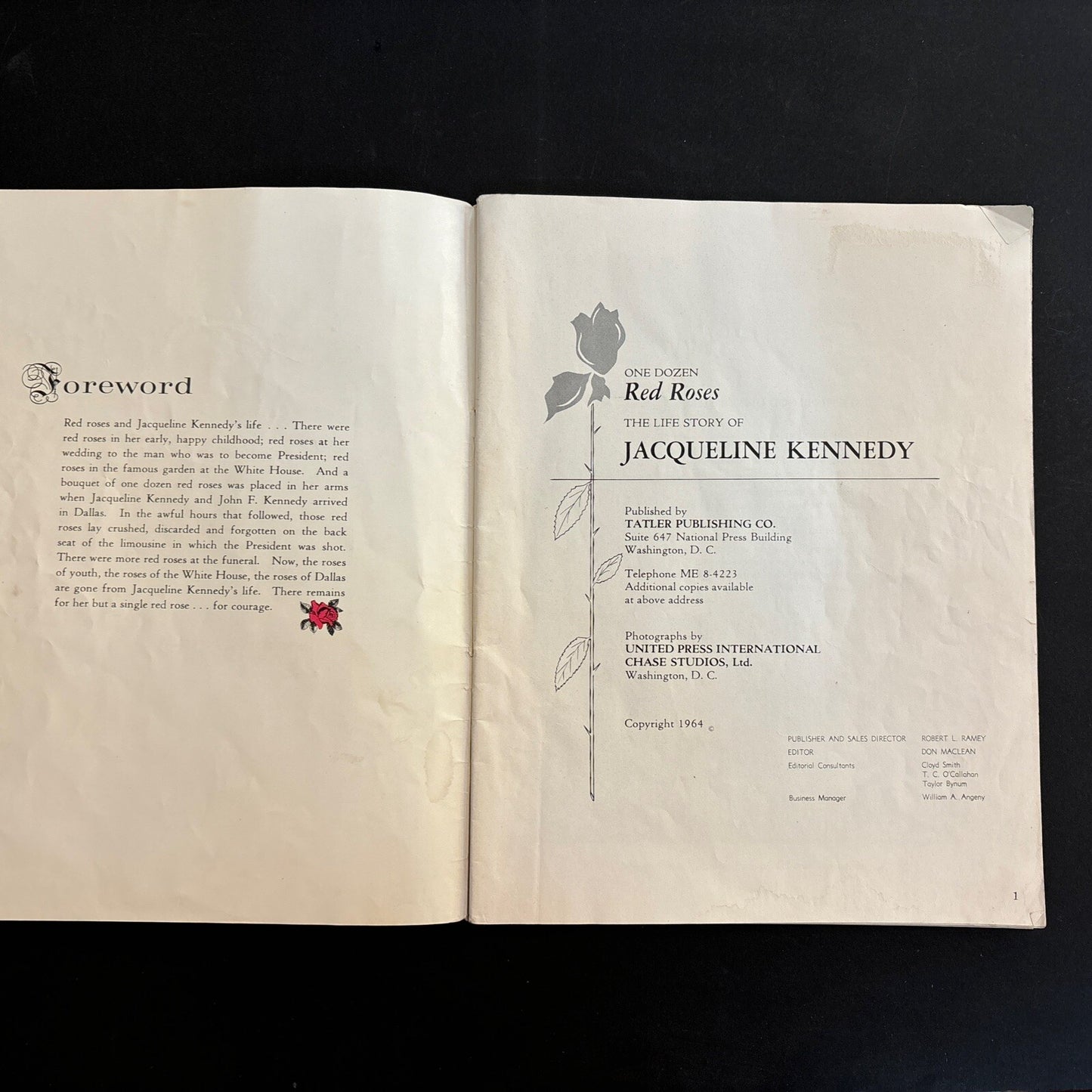 One Dozen Red Roses: The Life Story of Jacqueline Kennedy (1964) Magazine