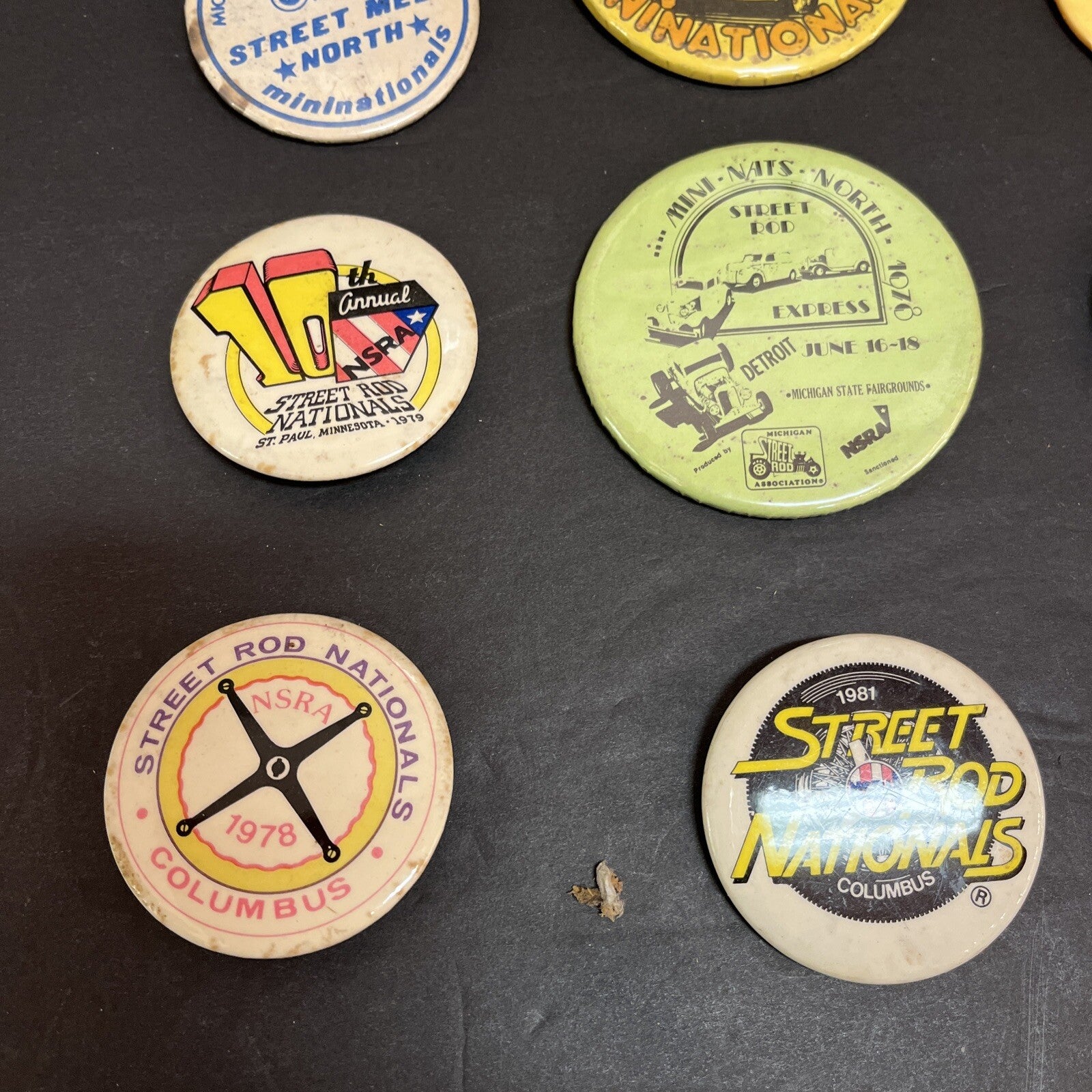 Street Rod/Mini Nationals Street Rod collection of 9 buttons