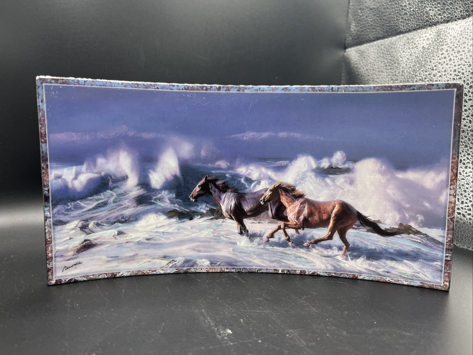 Bradford Exchange -UNTAMED MAJESTY  Freedom of the Sea Wild Horses A0435