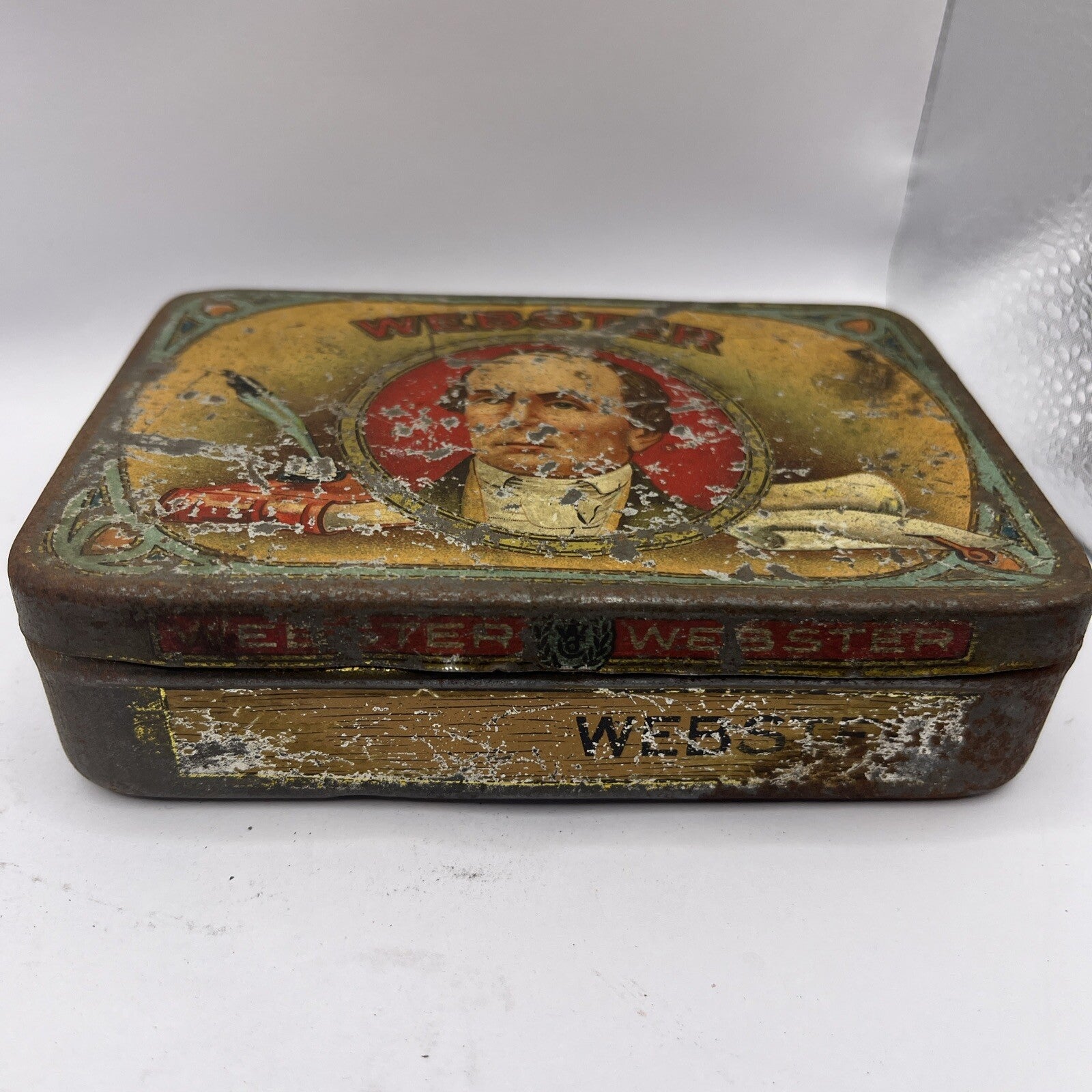 Vintage Webster Cigar Tin Box ONLY Michigan USA
