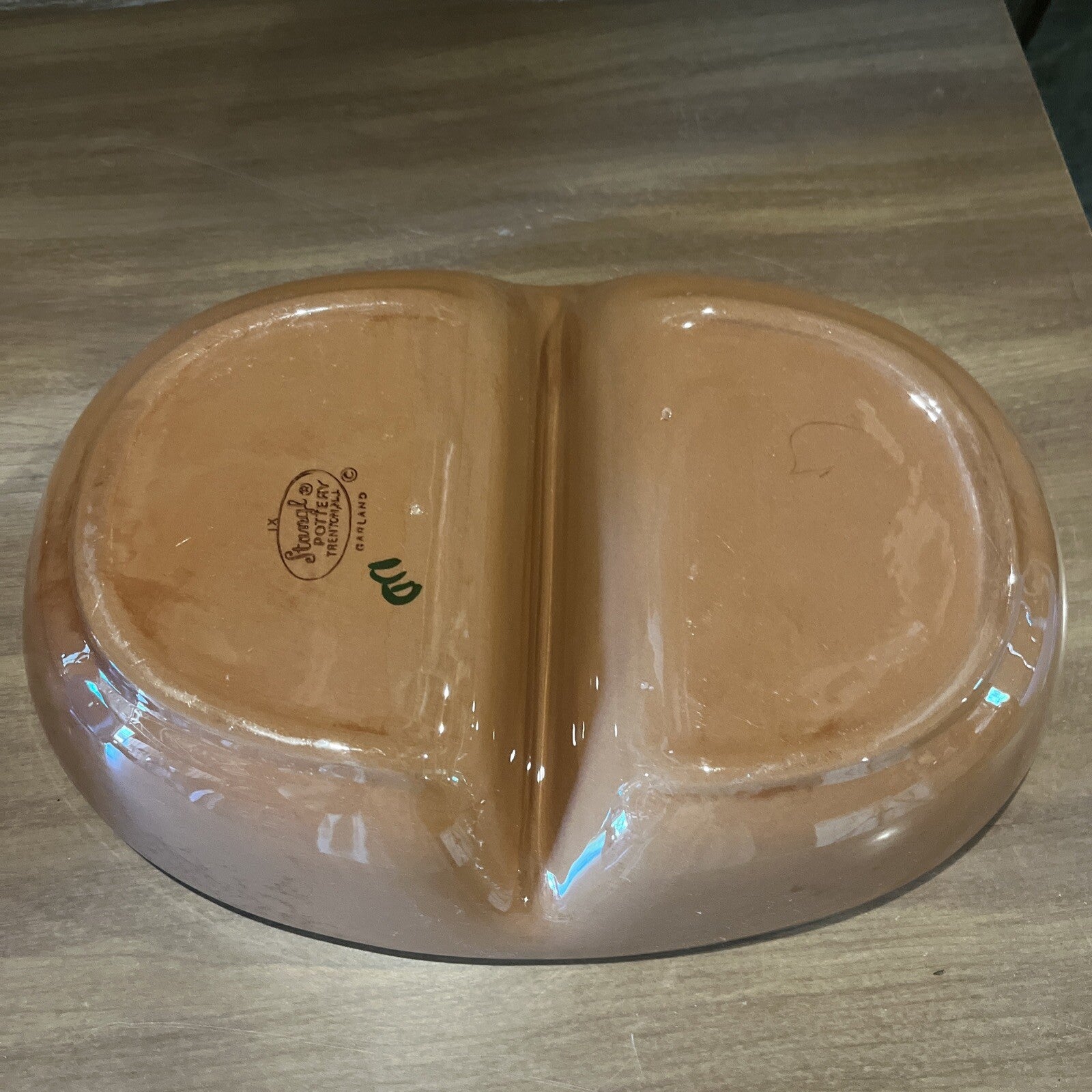 Stangl Pottery GARLAND 10 5/8" Divided Serving Bowl Red White Green Floral EXC.