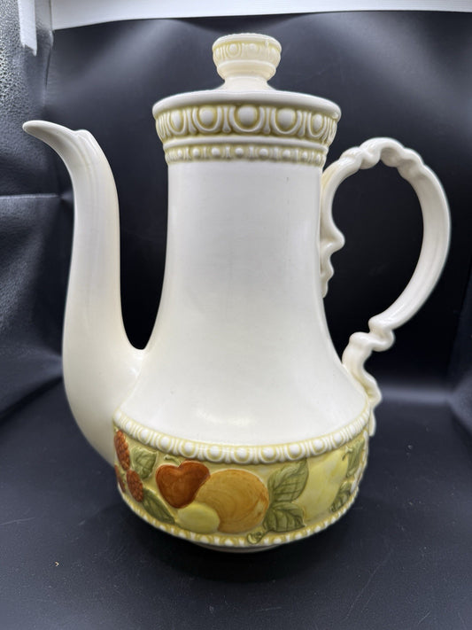 Vintage Della Robbia By Metlox Poppytrail Vernon Ware Teapot Coffee Pot