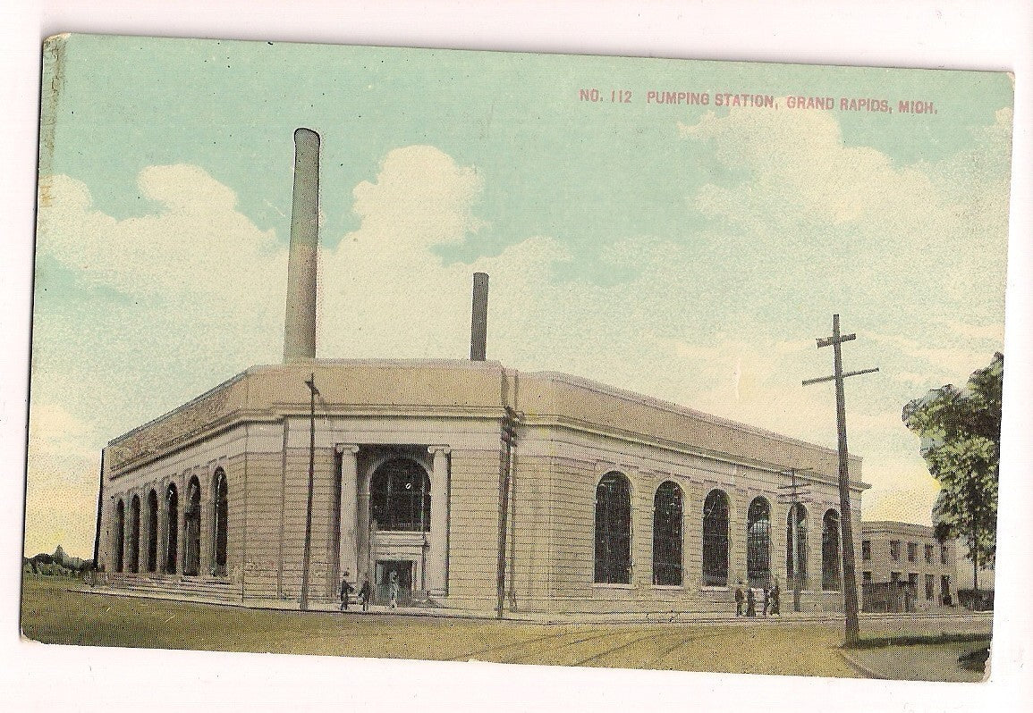 Pumping Station Grand Rapids MI Michigan Mich  Postcard
