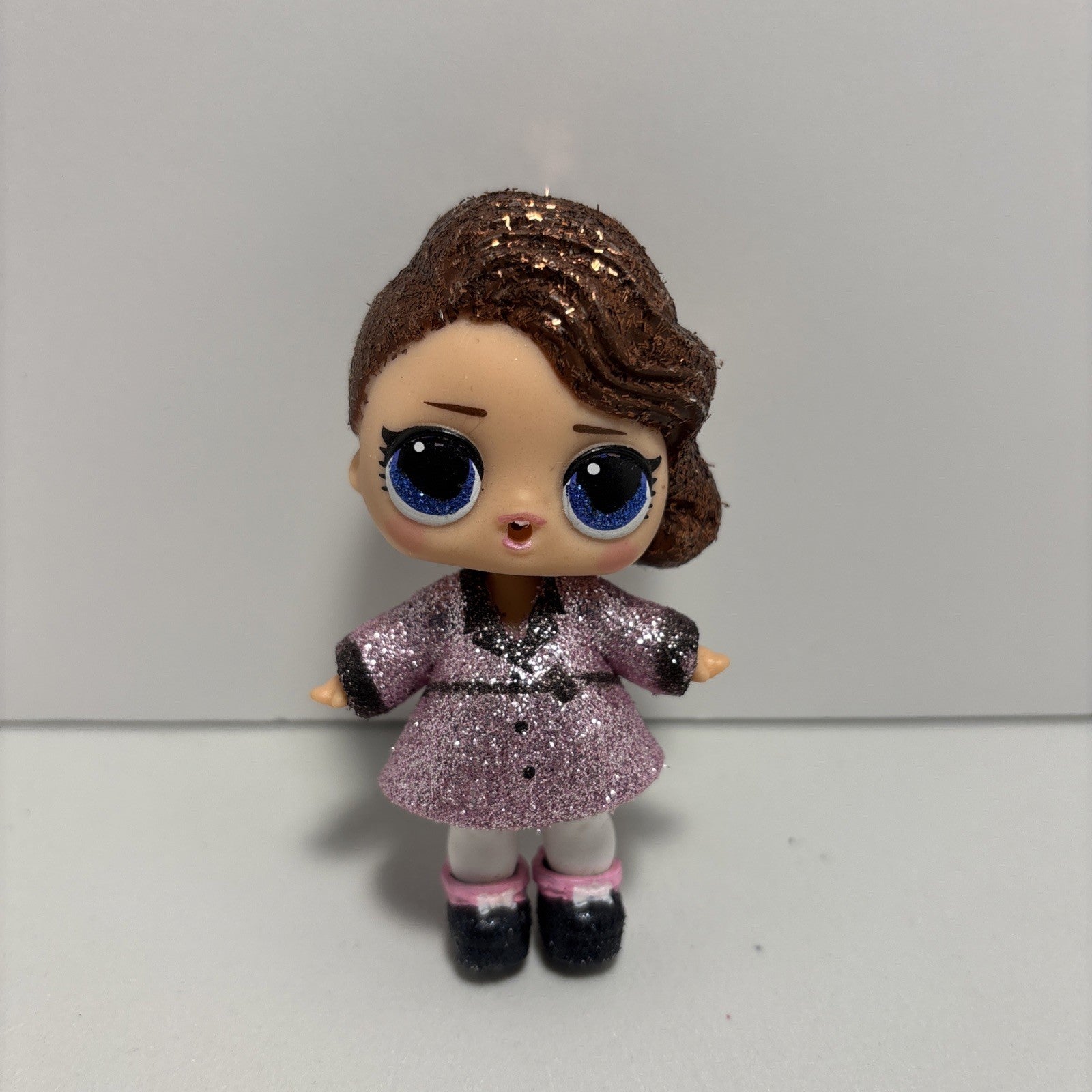 LOL Surprise Doll - Posh Baby Glam Glitter Bling Series Pink Dress Brown Hair