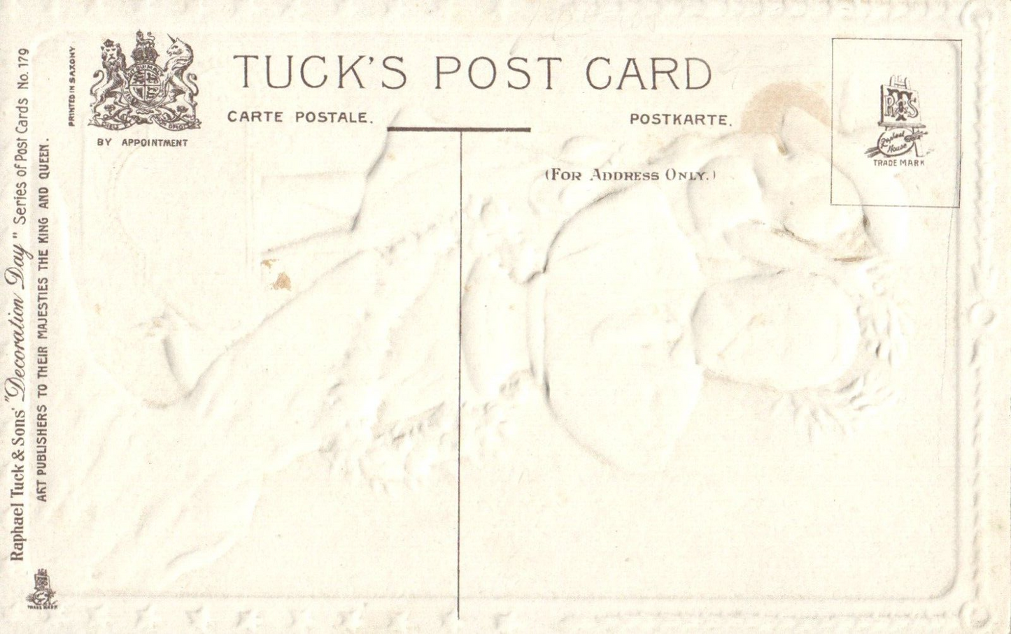 RARE Child with Bust of Fallen Soldier Remembering Tuck Patriotic Postcard