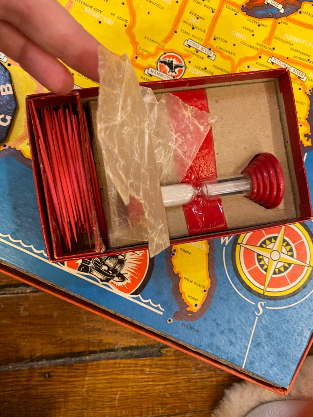 vintage 1945 Topography Board Game Cadaco Ellis