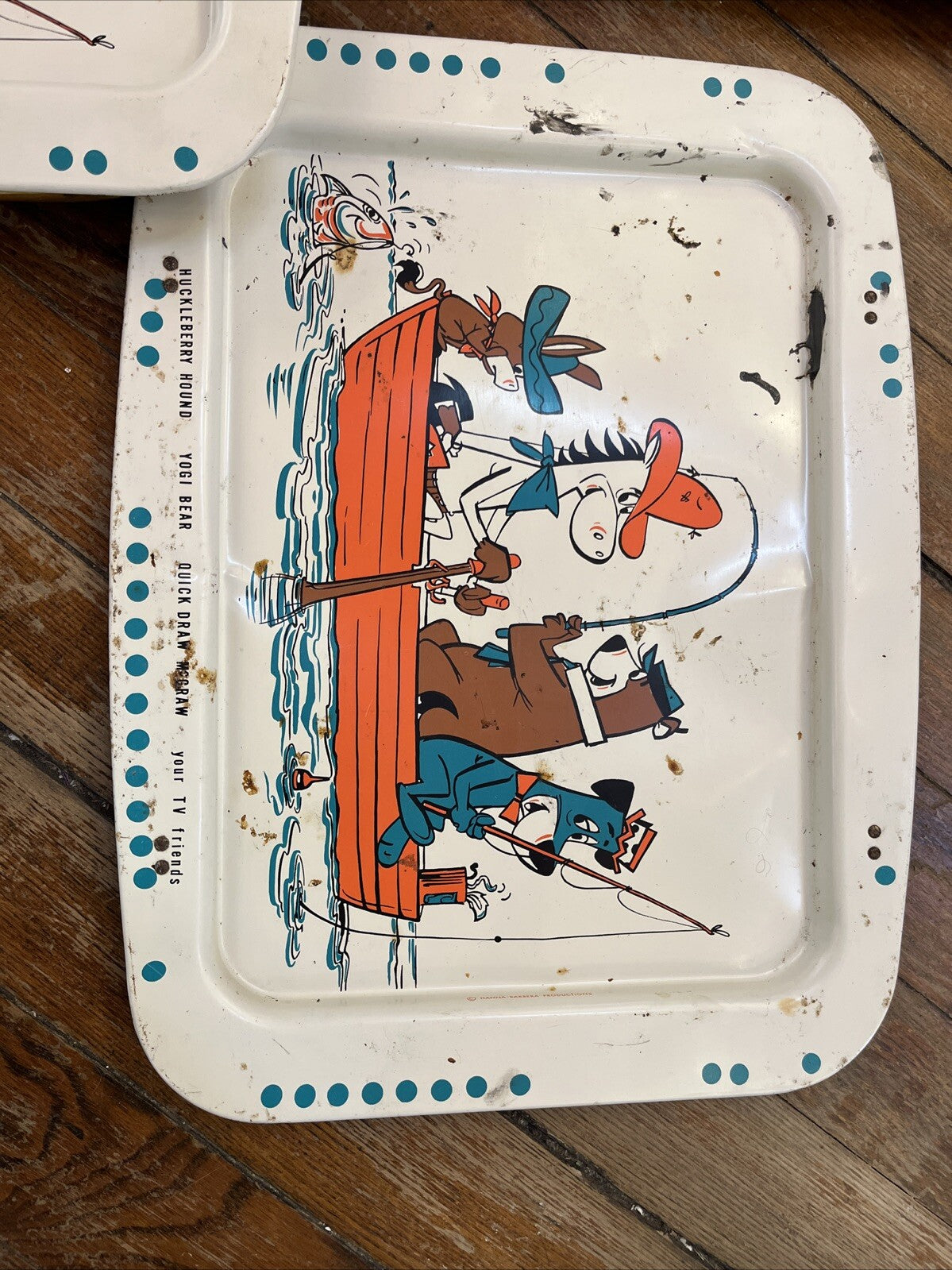Vintage 5 Huckleberry Hound, Yogi Bear, Quick Draw McGraw & TV Friends TV Tray's