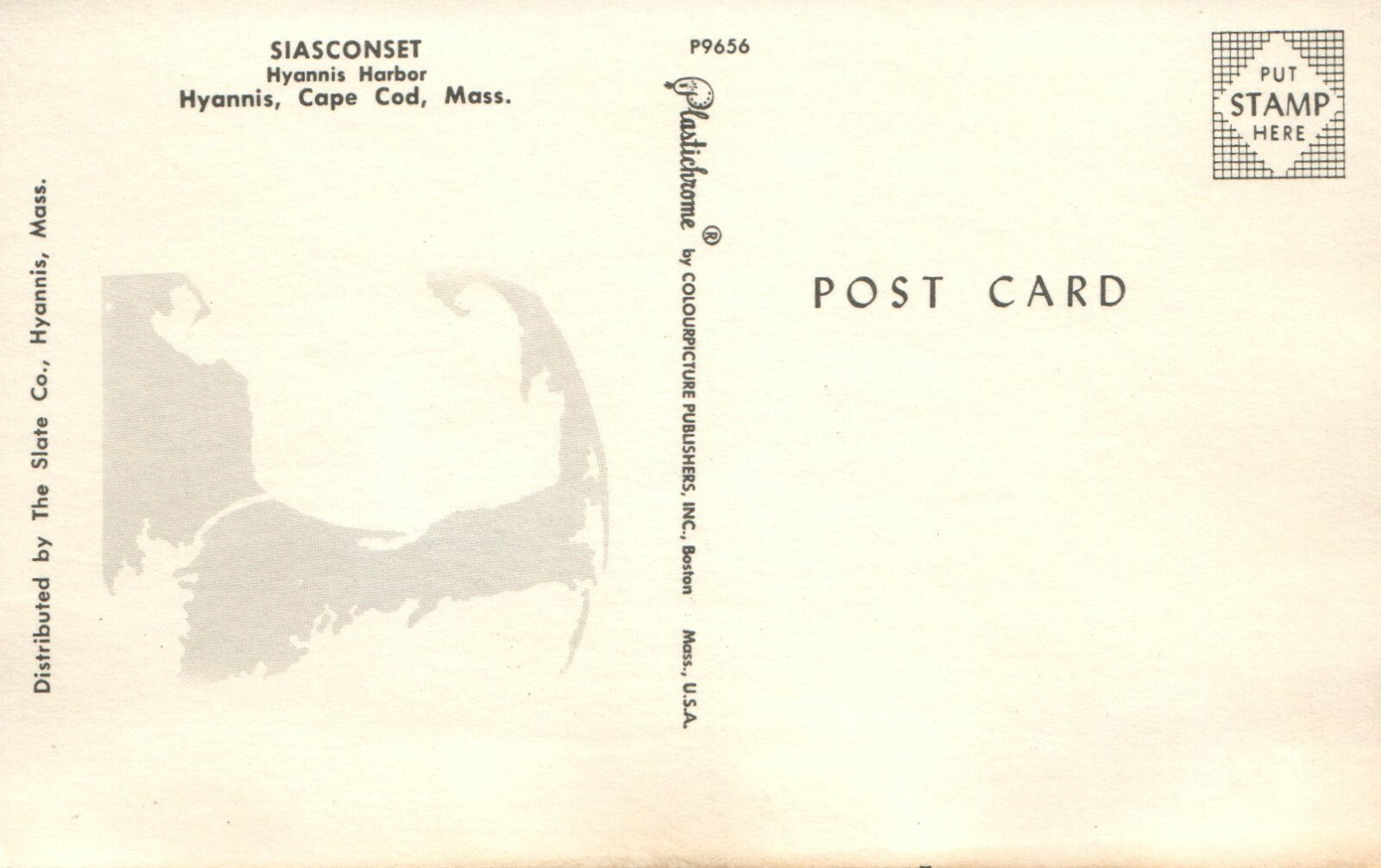 Siasconset Hyannis Harbor Cape Cod Massachussetts Mass Ship Postcard