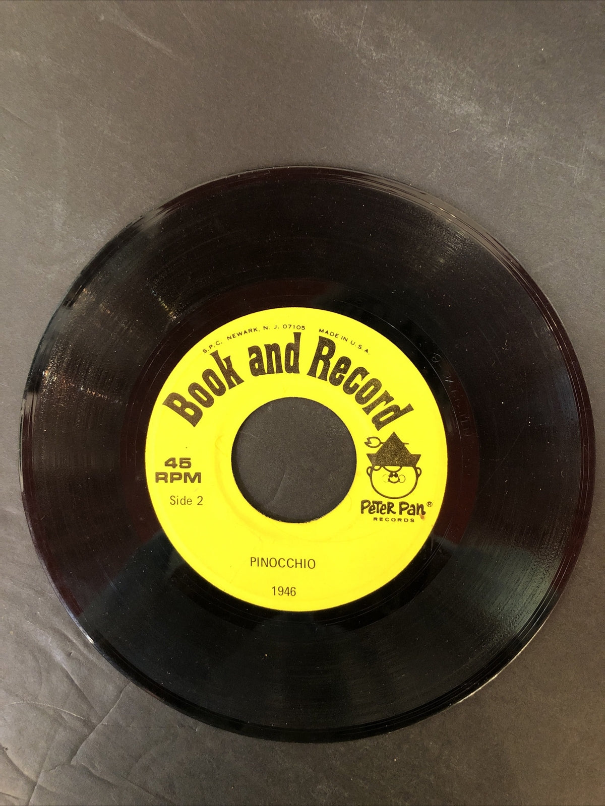 Pinocchio Book and Record PETER PAN Records #1946