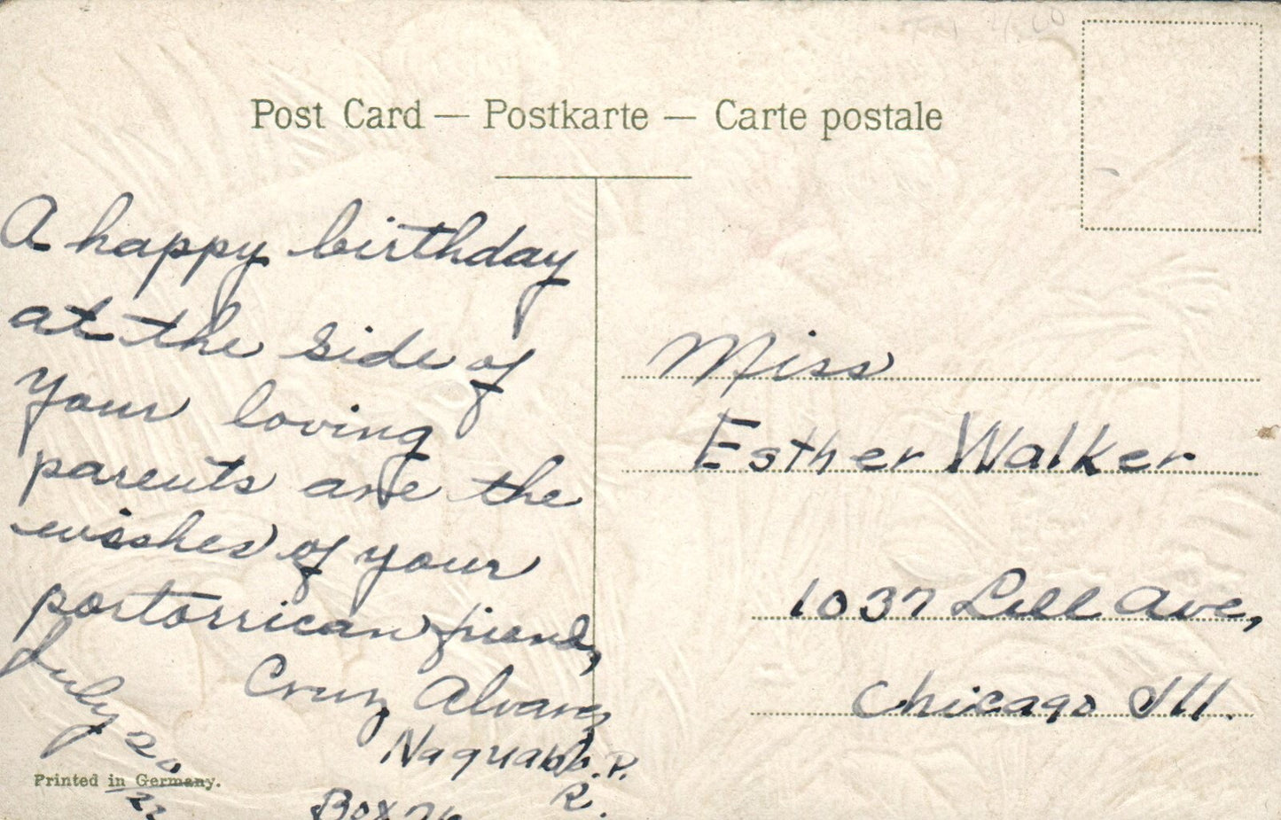 Three Little Angel Boys Grass Hearts Nest Valentine's Day Postcard