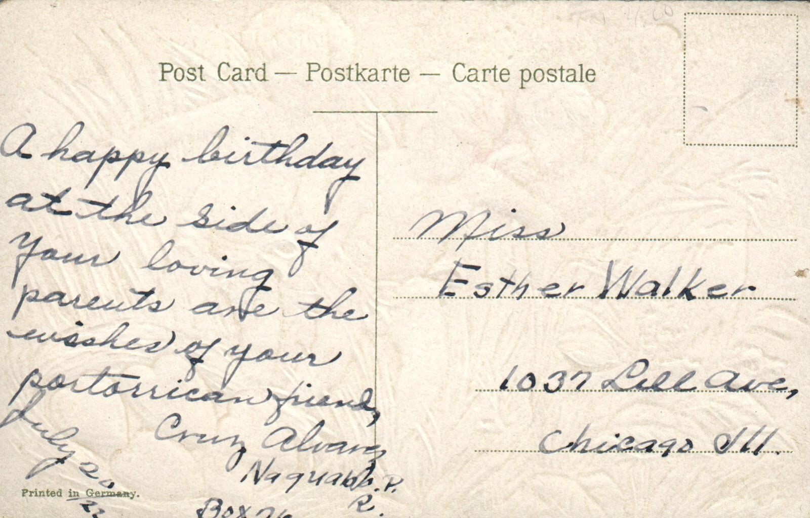 Three Little Angel Boys Grass Hearts Nest Valentine's Day Postcard