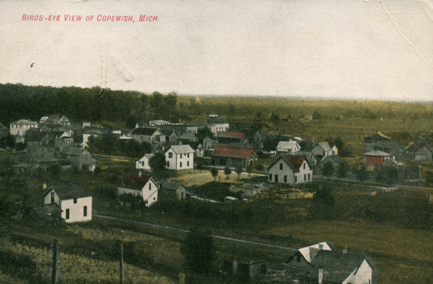 Birds-eye View of Copemish Mich Michigan MI