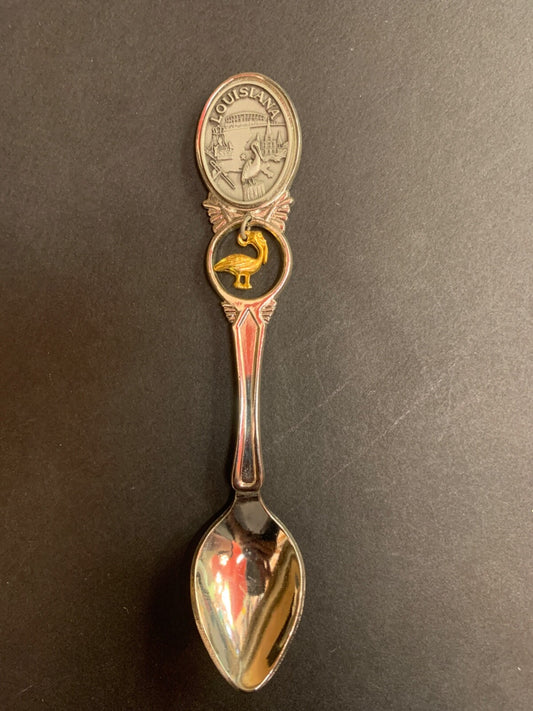Vintage Louisiana Pelican Charm Souvenir Spoon