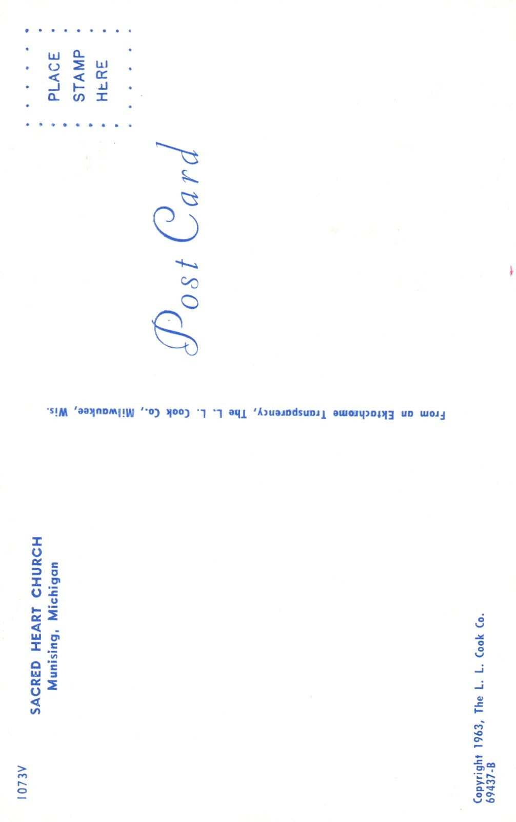  Munising Sacred Heart Church MI Michigan Mich Postcard   