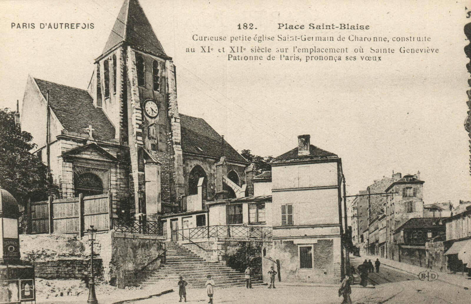 182. Place Saint-Blaise French France Postcard