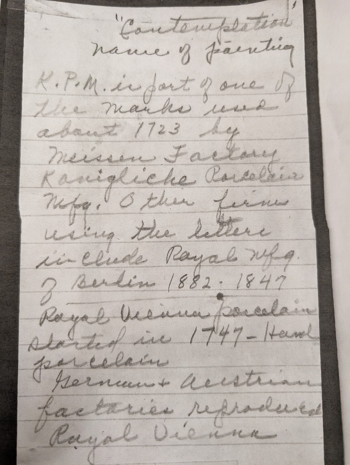 Hand Painted German Porcelain Plaque, Contemplation After Piot Gold Frame KPM ?