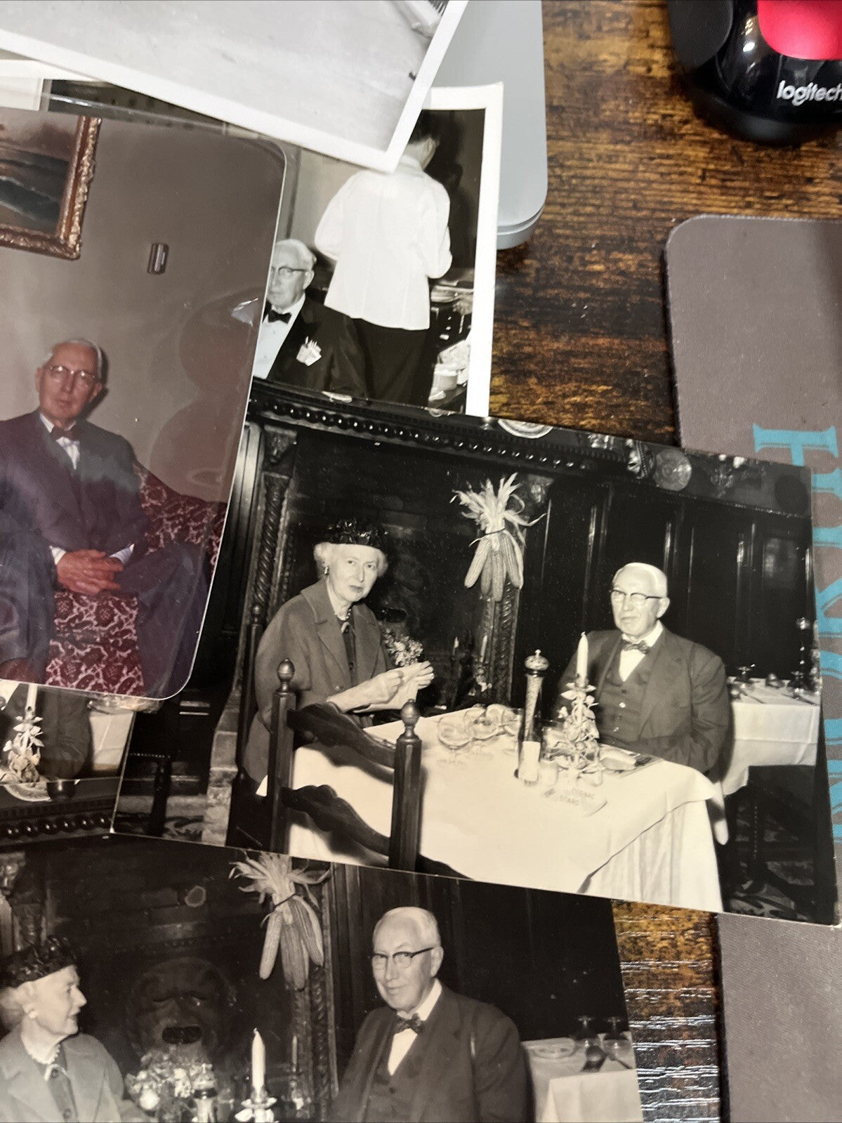 Lot of 12 Old Black & White Photos Vintage Photographs Of The Same People. WHO?