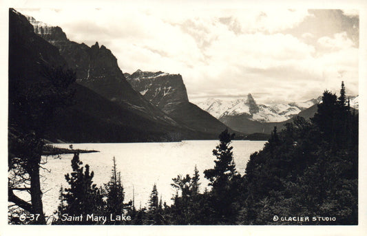 Saint Mary Lake Glacier National Park MT Montana Postcard