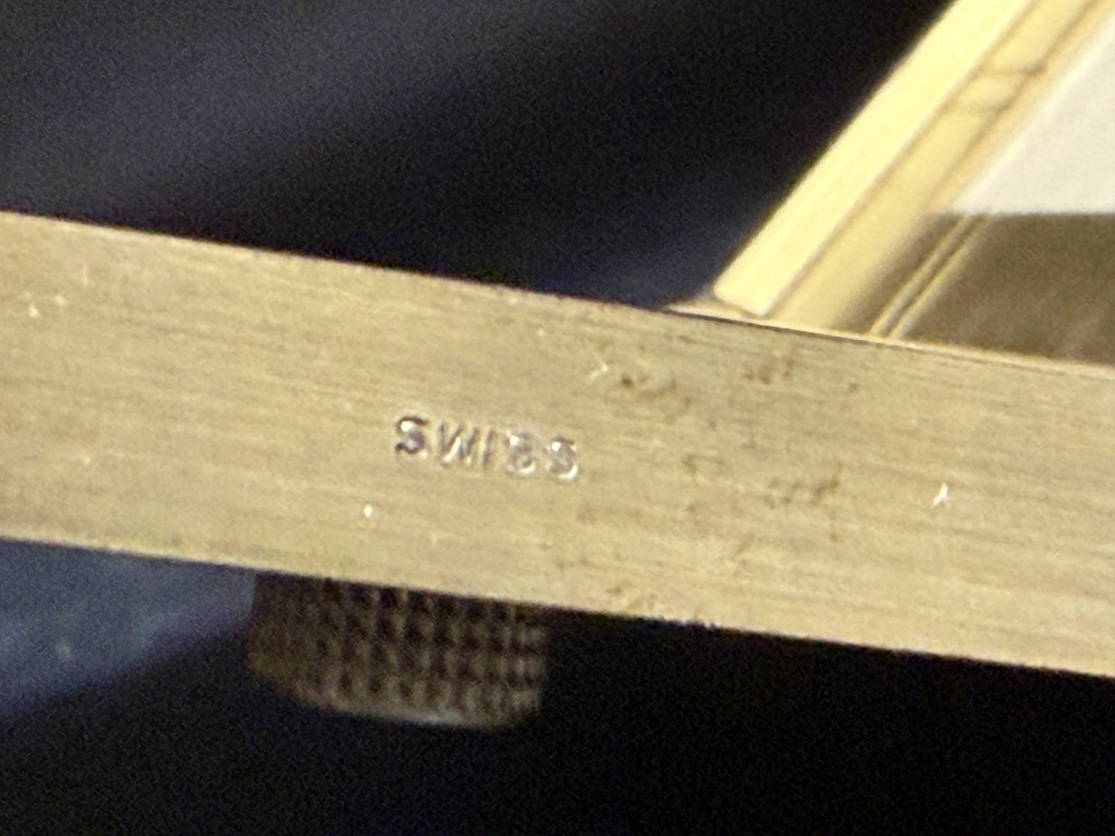 RARE 1950's - 60's Swiss Machine man-Made Brass Tri-Fold Picture Frame MCM Gold