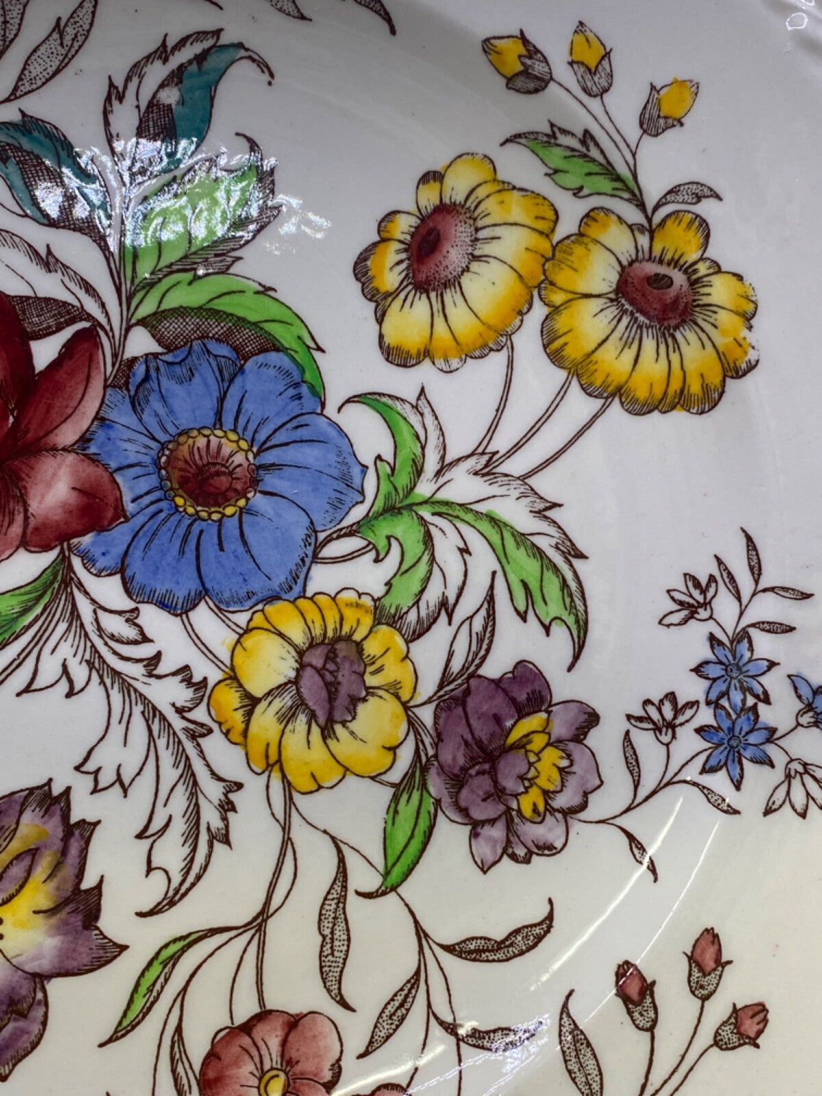 Vintage Vernon Kilns "May Flower" Large 10" Round plate - Handpainted in USA