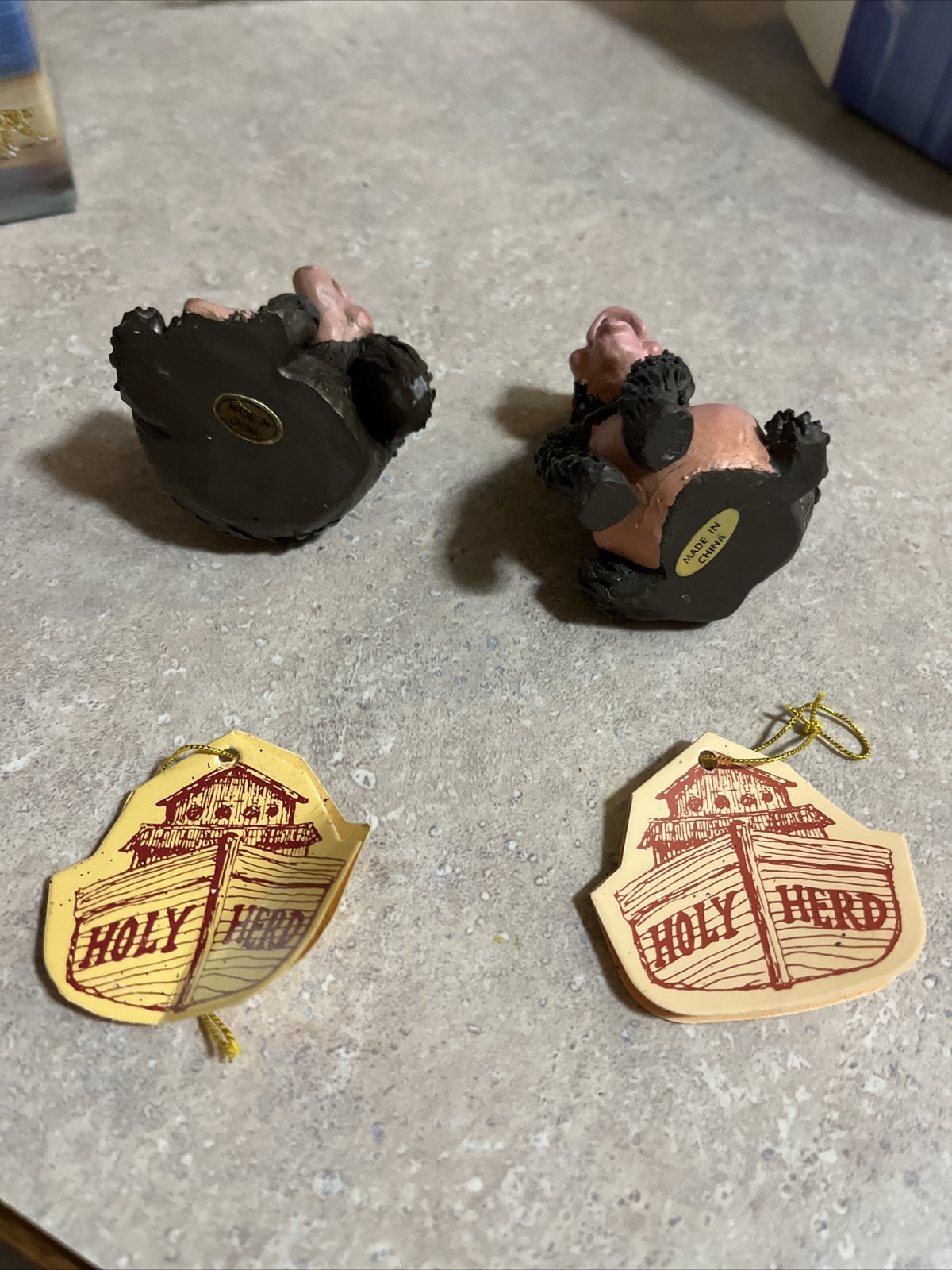 Holy Herd Noah's Ark GORILLA  "Gouda & Gordo“ With Tag Pete Apsit LOT OF 2