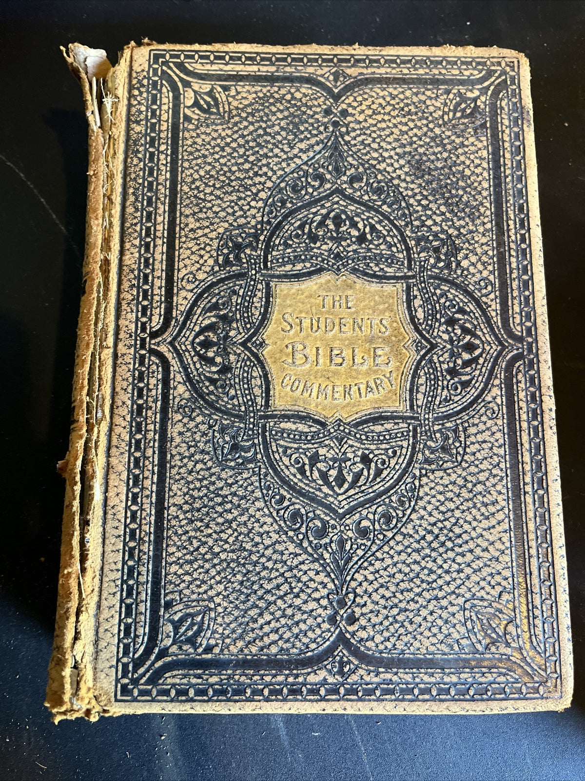 1908 THE STUDENTS BIBLE COMMENTARY Colored Map Antique Old RARE Book 