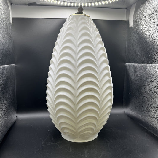 ***** ANTIQUE  ART DECO ORNATE GLASS HANGING LAMP SHADE  *****