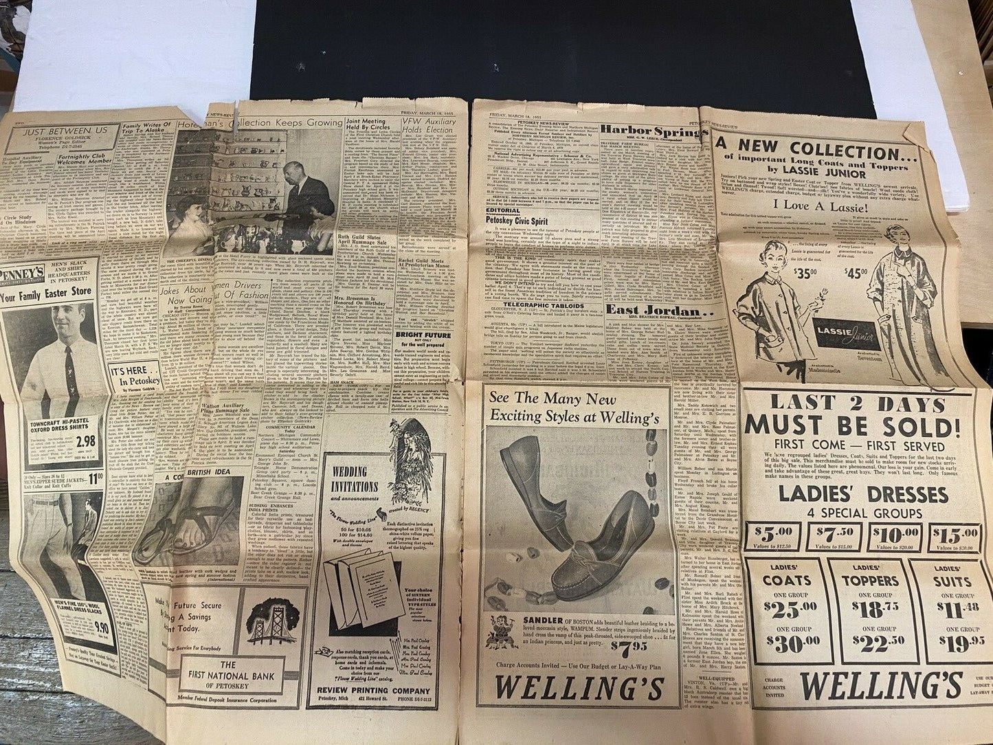 1955 Radioactive Dust From Tests hit Michigan Petoskey News review Newspaper