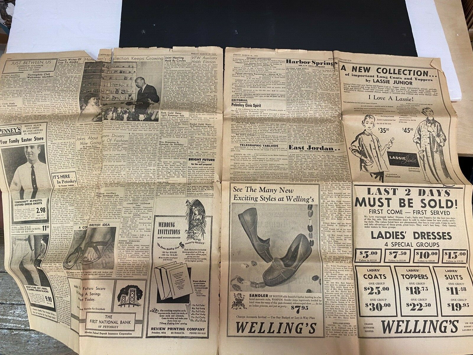 1955 Radioactive Dust From Tests hit Michigan Petoskey News review Newspaper