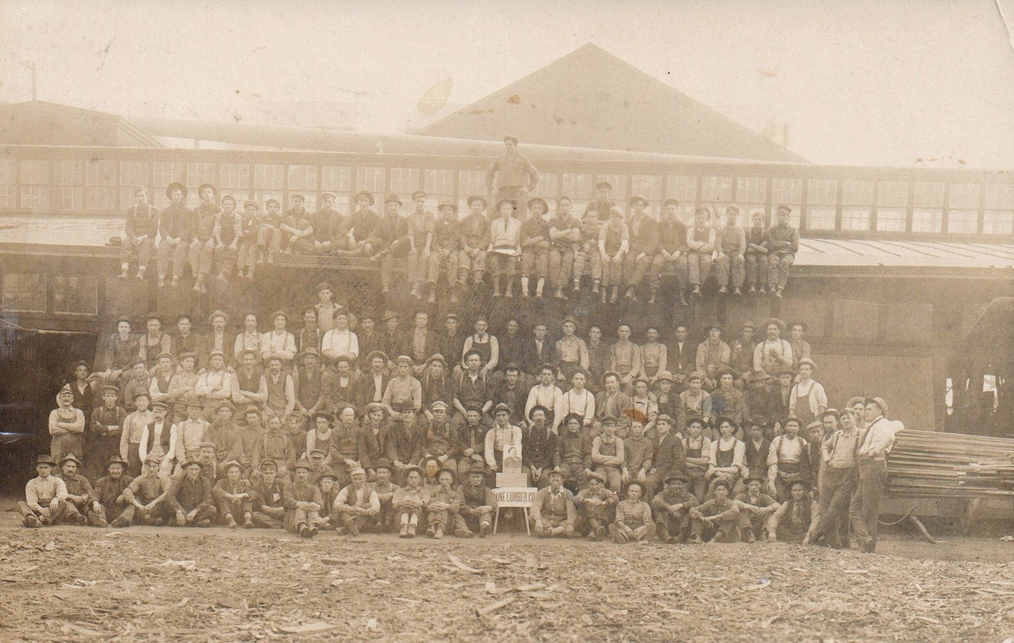 Real Photo Paine Lumber Company Workers OshKosh Osh Kosh WI Wisconsin