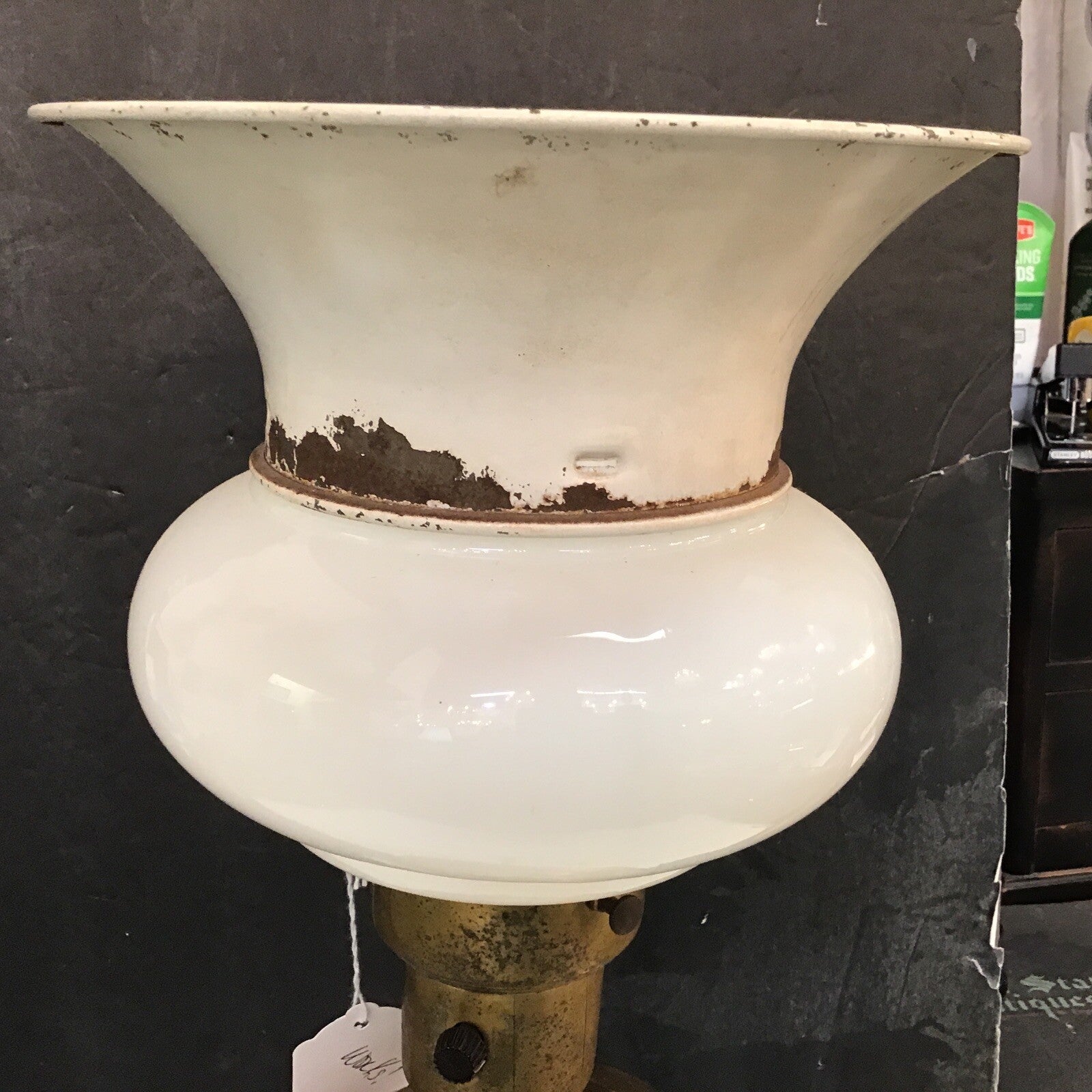 1930's Art Deco art nouveau26.5" Rare Hand Painted  Lamp Works