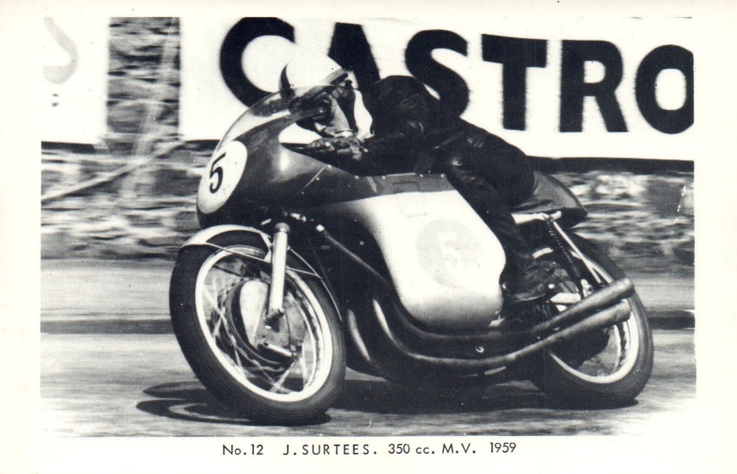 J. Surtees 350 cc. M.V. 1959 Motorbike Motorcycle Postcard