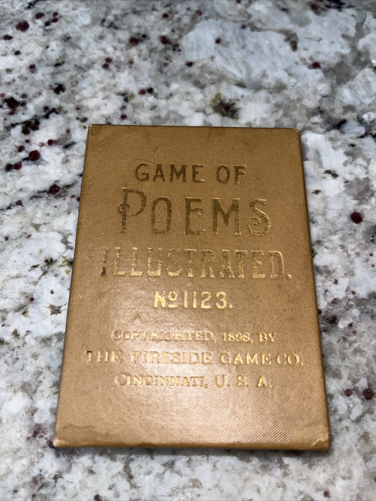1898 Game of Poems Illustrated, No. 1123, Fireside Game Co., Cinncinati Card Co.
