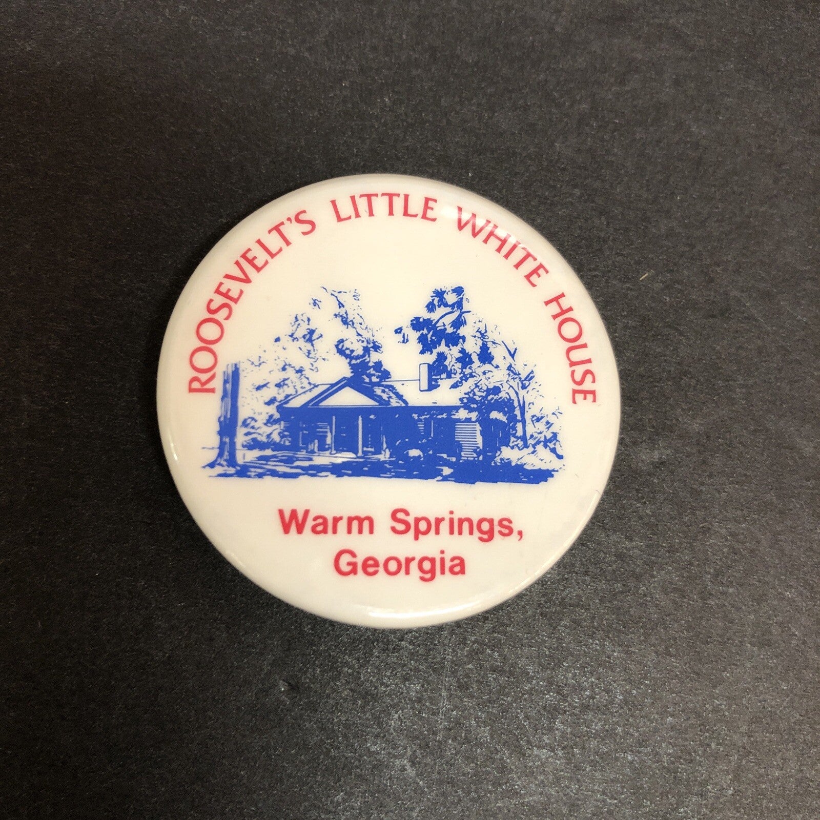Roosevelt's Little White House Celluloid 1.5" Political Pin