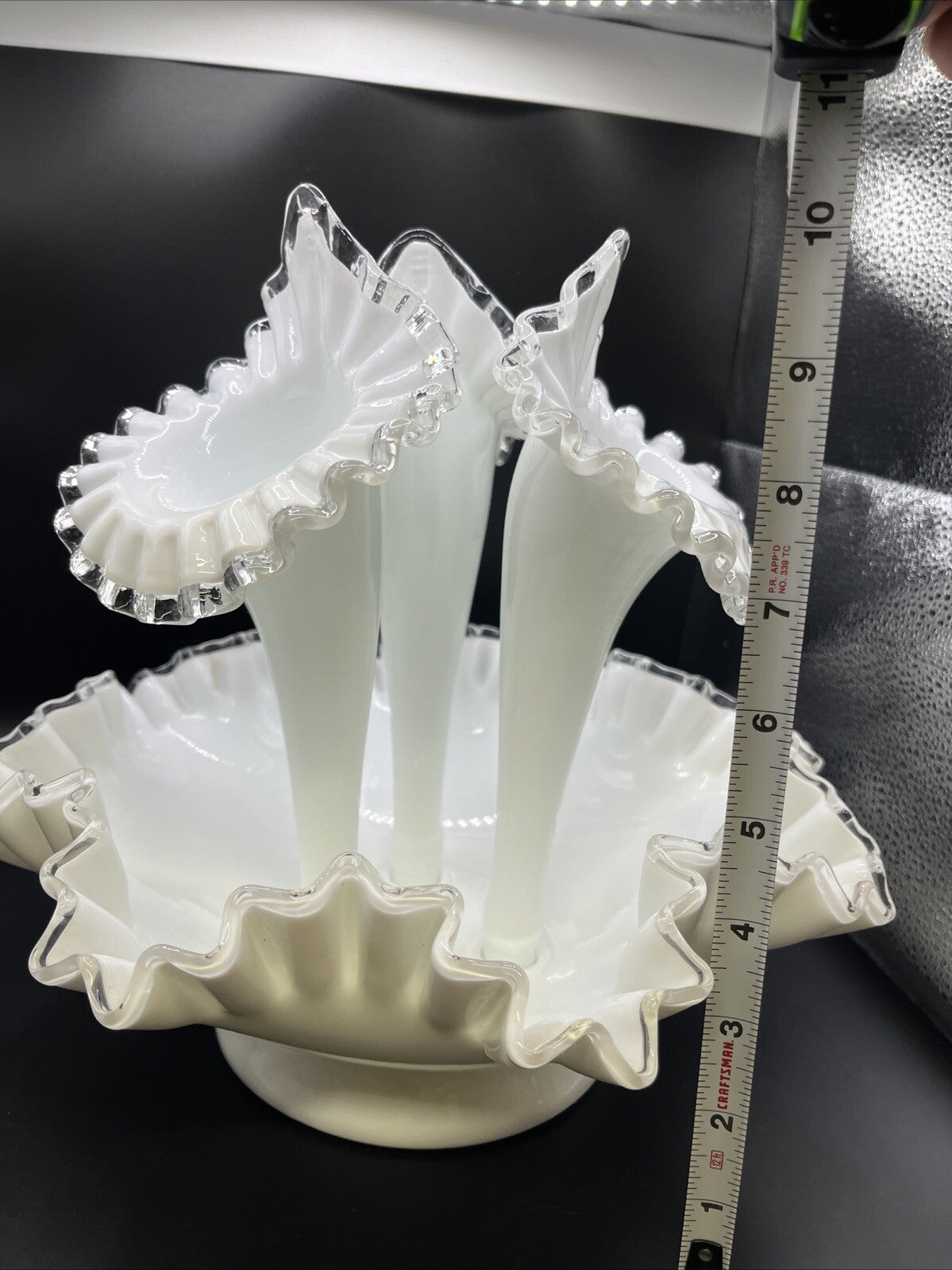 Fenton Silver Crest 4 Pc. Elegant Epergne