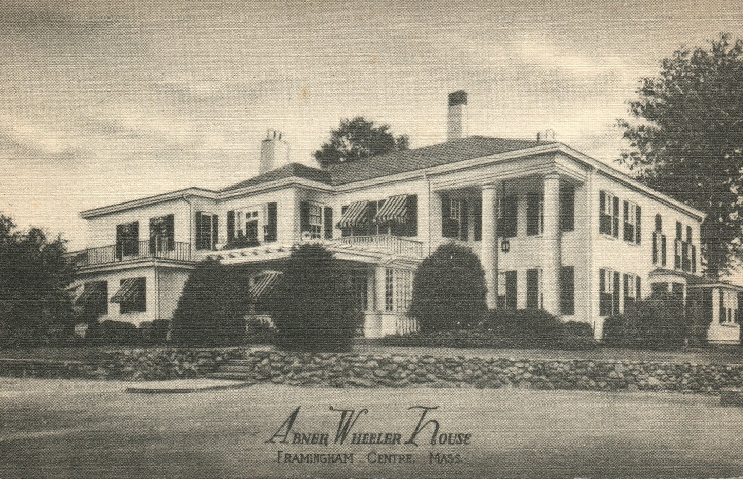 Abner Wheeler House Framingham Centre Massachusetts MA  Postcard