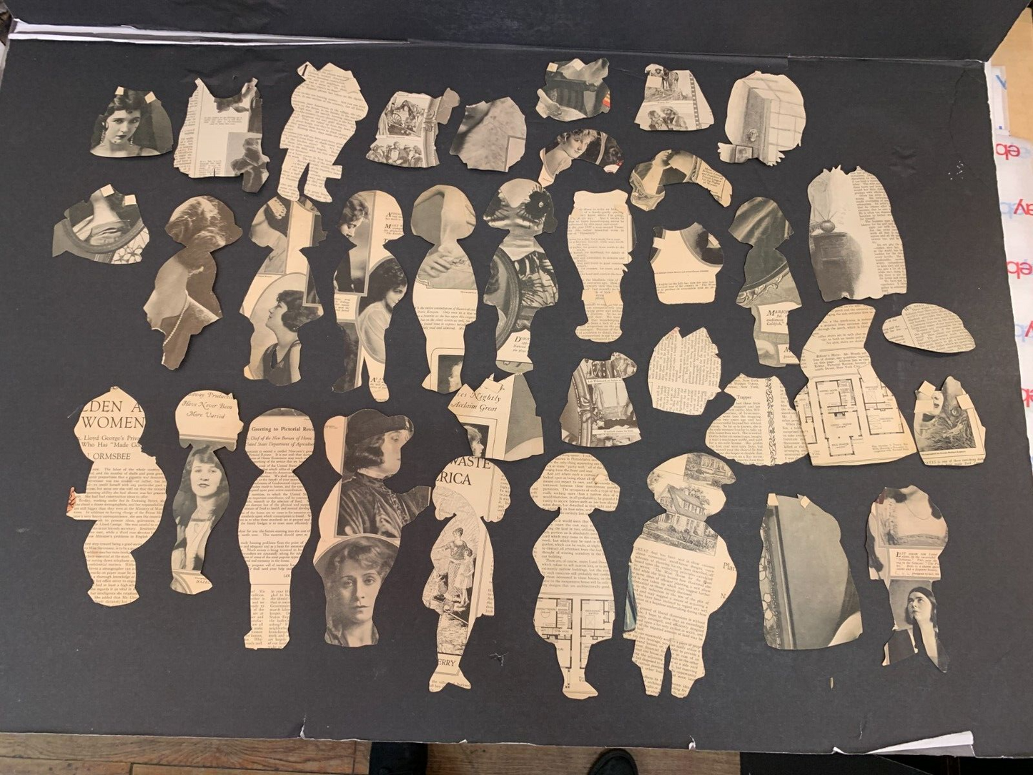 Lot of 36 Paper Doll, Clothing and Accessories