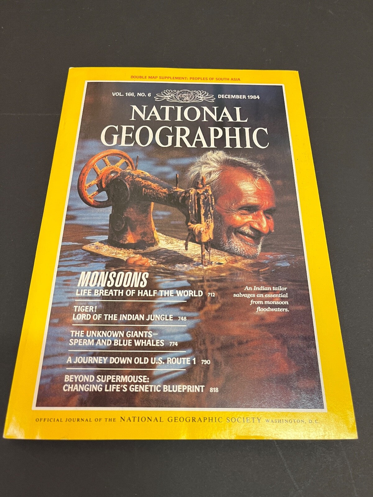 December  1984 National Geographic Monsoons Tigers Whales US Route 1 Genetics