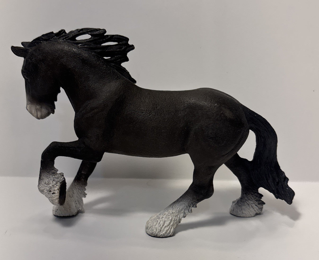 2012  Schleich Shire Draft Black Stallion Horse Toy Retired