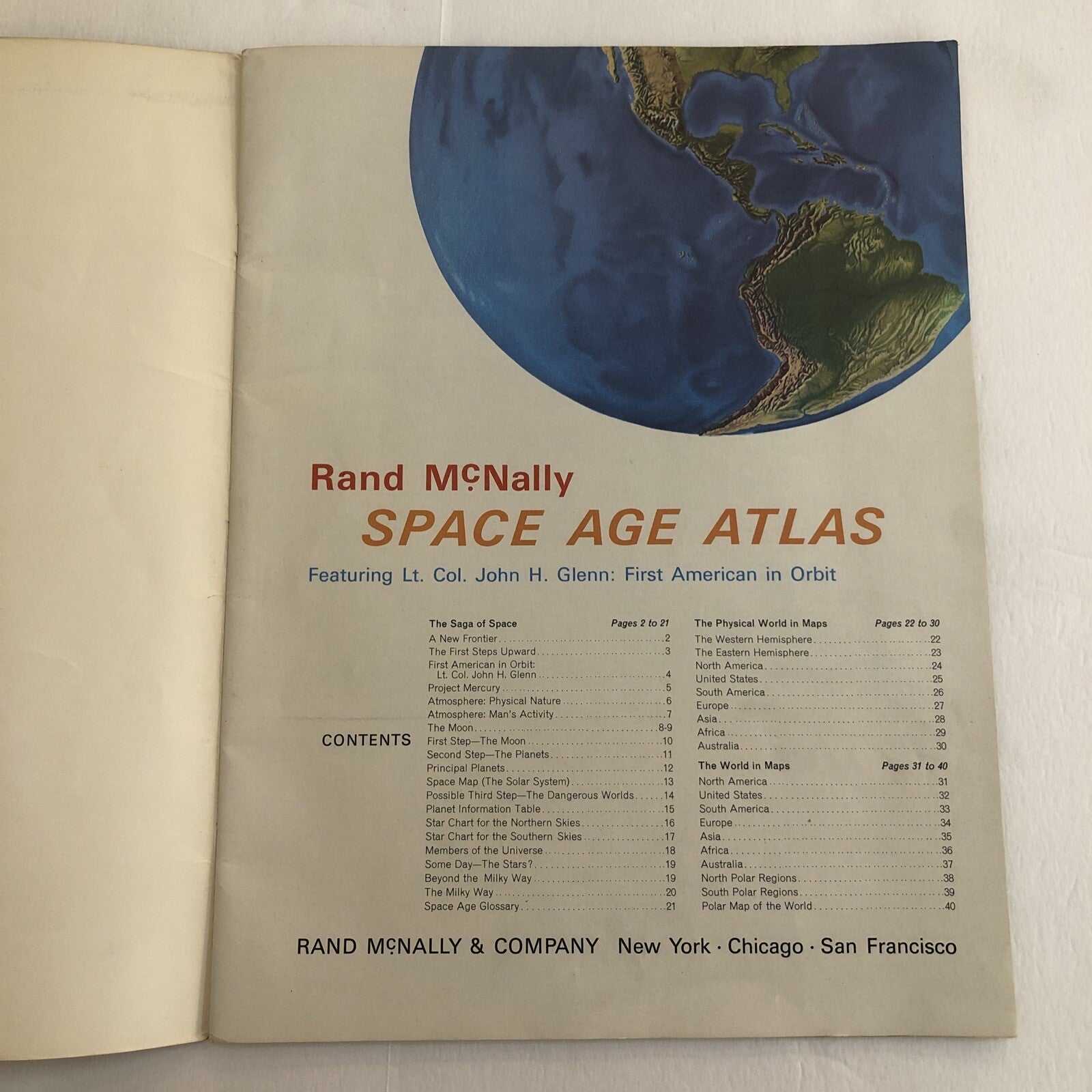 Rand McNally Space Age Atlas 1962 W Dale Crites & Associates Inc Advertising